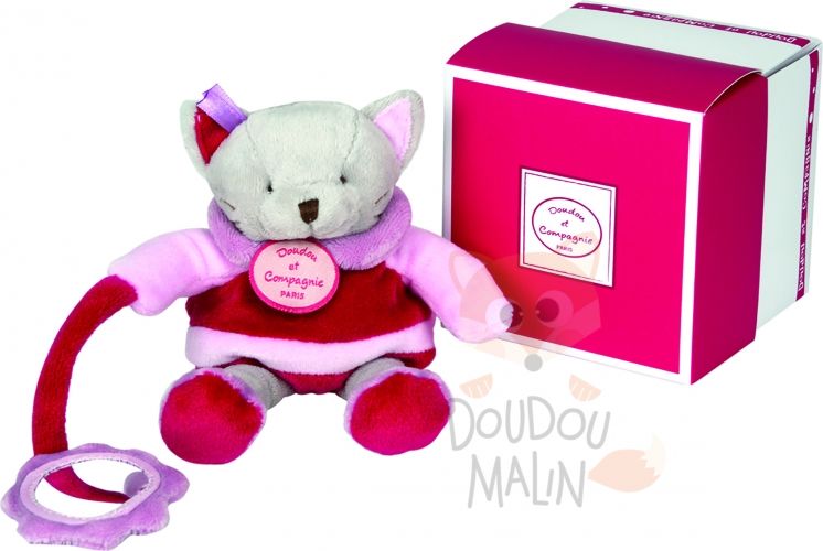  pantin chat rose violet gris miroir 